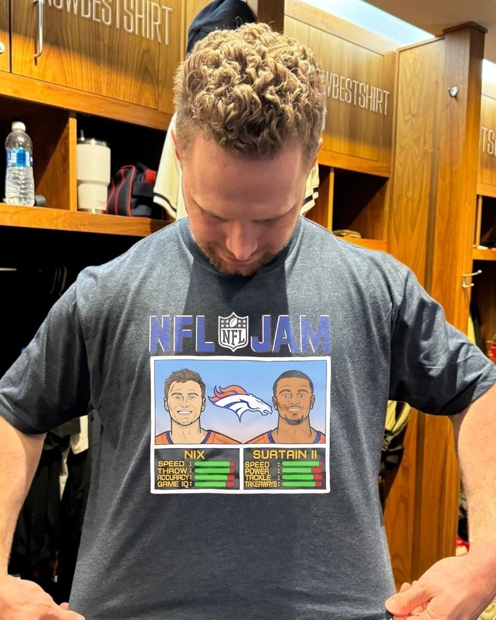Bo Nix And Patrick Surtain II NFL Jam Denver Broncos Shirt